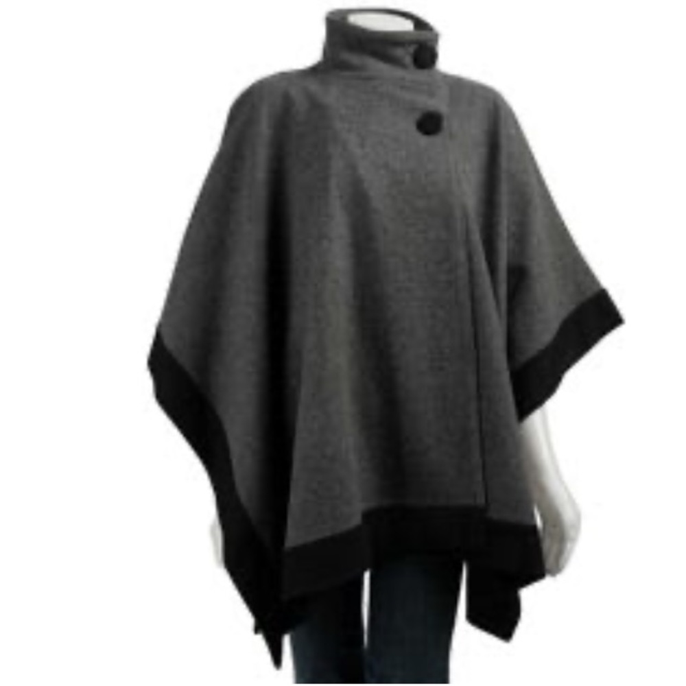 Jones New York signature wool poncho